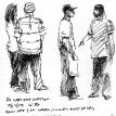 West End People - Drawn while waiting for the train in Dallas.